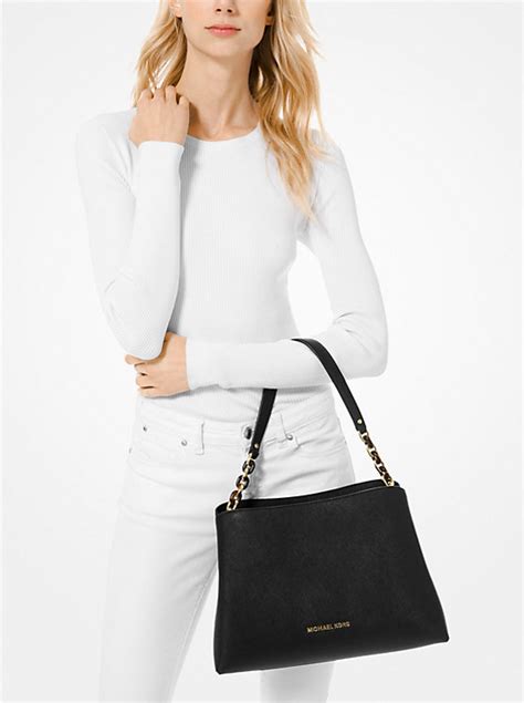 michael kors sofia satchel|Sofia Large Saffiano Leather Satchel .